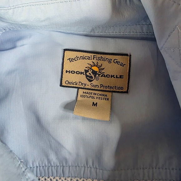 Hook & Tackle Fishing Shirt Lot Men's Medium 2pc Short Sleeve UPF Quick Dry - Picture 13 of 14